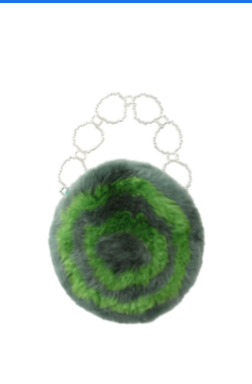 Circle Fur Bag Green