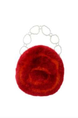 Circle Fur Bag Red