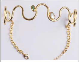 CHOKER OLAS ESMERALDA Y PERLA