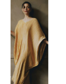 Pleated Satin Kaftan