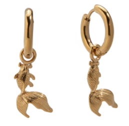 Koi Earrings Gold