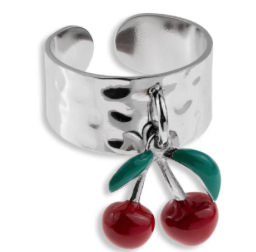 Cherry Boom Ring Silver