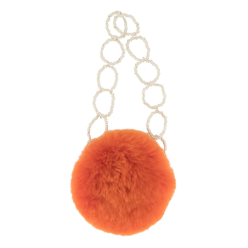 Circle fur mini bag