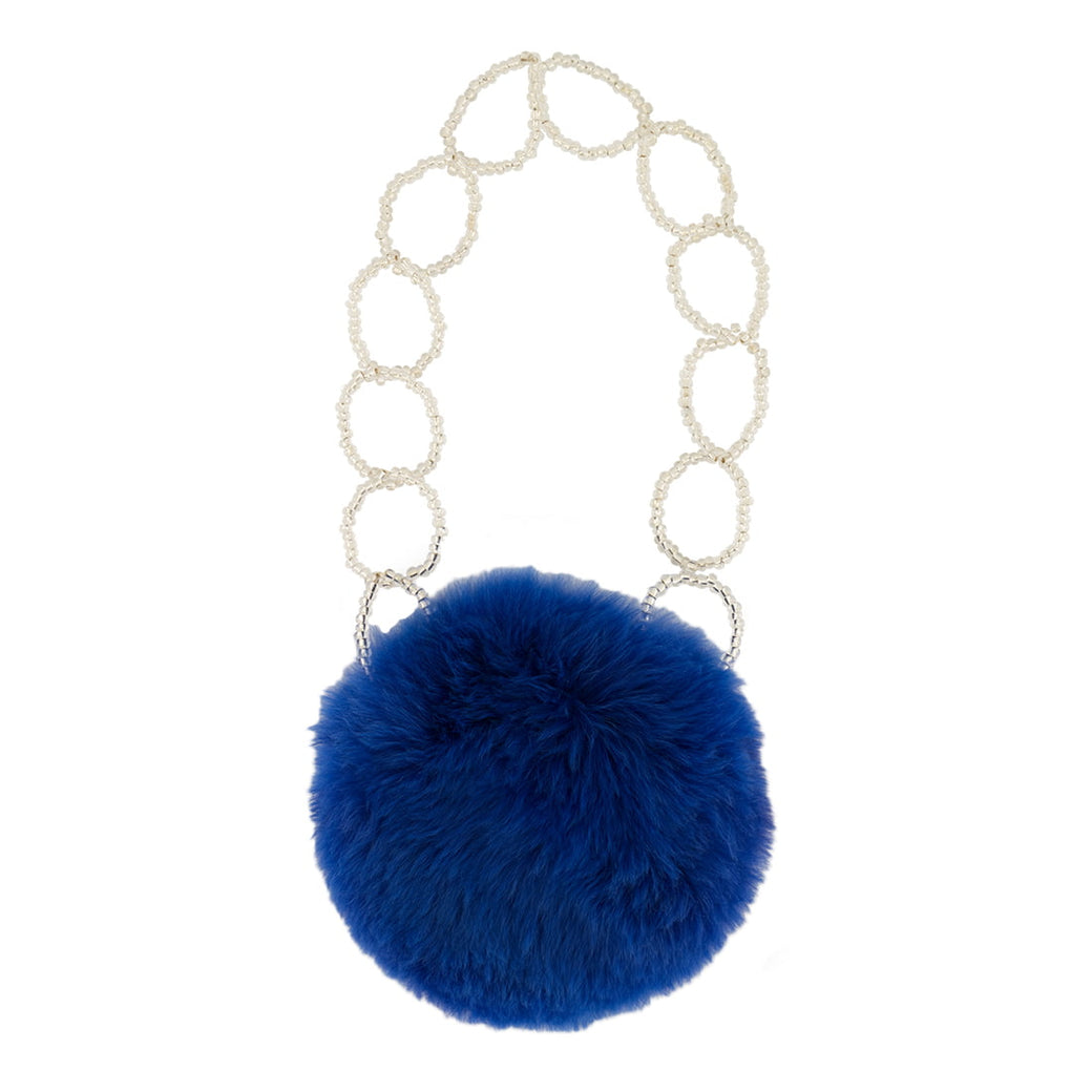 Circle fur mini bag